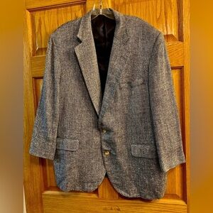 Vintage Corbin Gray Tweed Wool Blazer Men’s 40R Sport Jacket Coat Two Button